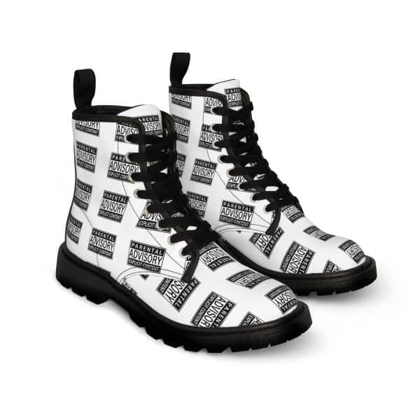 Women's Canvas Boots Parental Advisory Explicit Content - Image 11