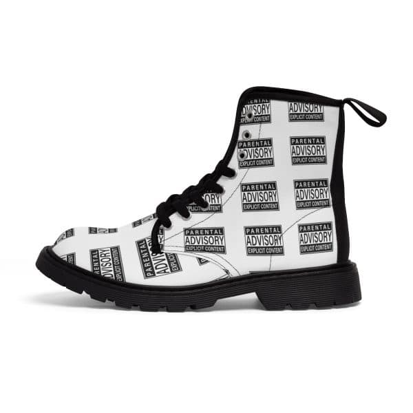 Women's Canvas Boots Parental Advisory Explicit Content - Image 12