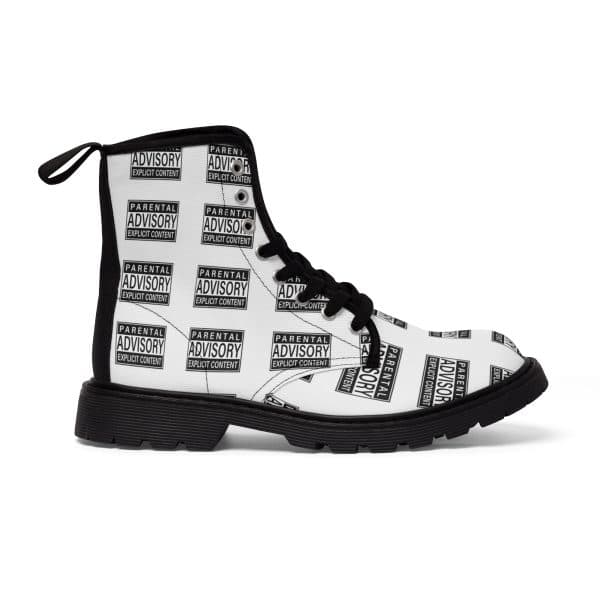 Women's Canvas Boots Parental Advisory Explicit Content - Image 14