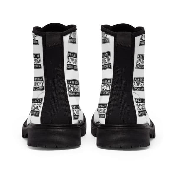 Women's Canvas Boots Parental Advisory Explicit Content - Image 17