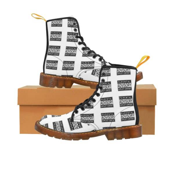 Women's Canvas Boots Parental Advisory Explicit Content - Image 2