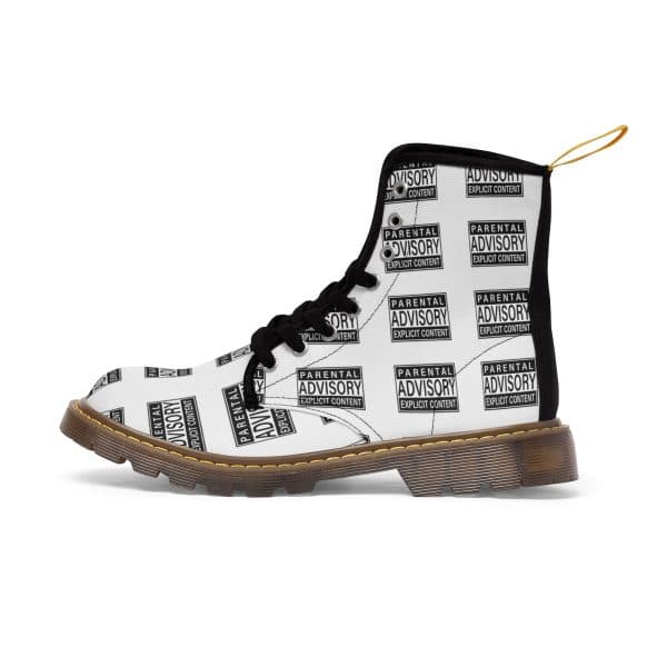 Women's Canvas Boots Parental Advisory Explicit Content - Image 3