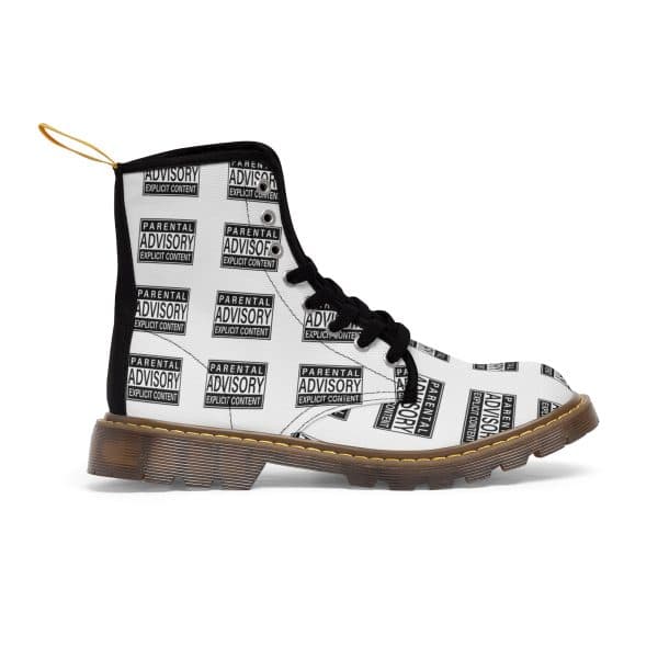 Women's Canvas Boots Parental Advisory Explicit Content - Image 5