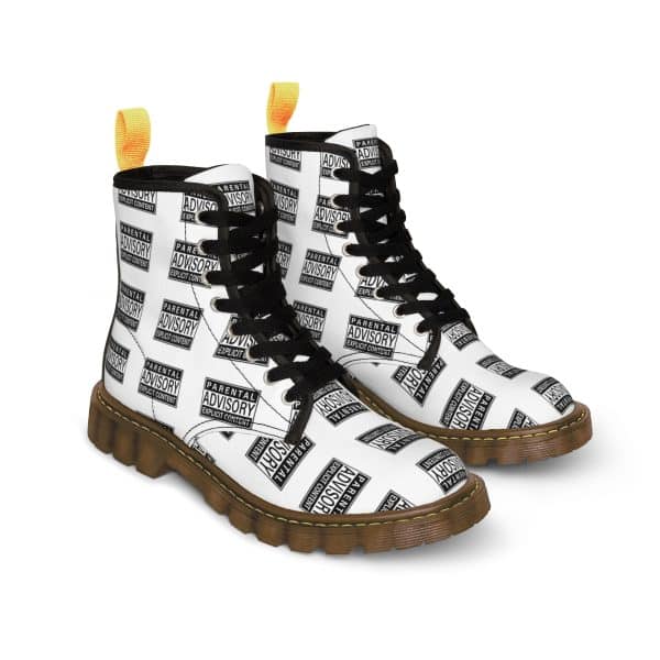 Women's Canvas Boots Parental Advisory Explicit Content