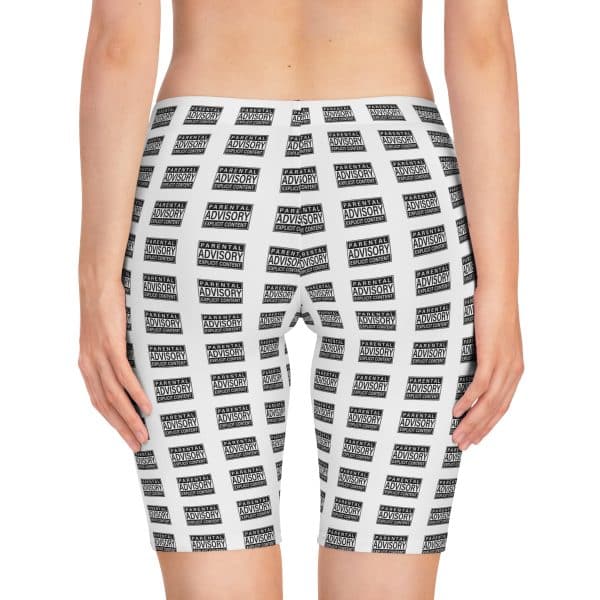 Women's Bike Shorts (AOP) Parental Advisory Explicit Content - Image 10