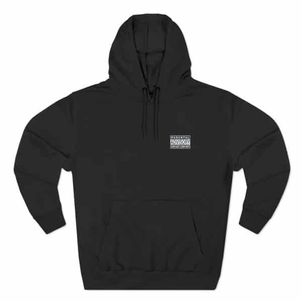 Parental Advisory Explicit Content Three-Panel Fleece Hoodie - Image 13