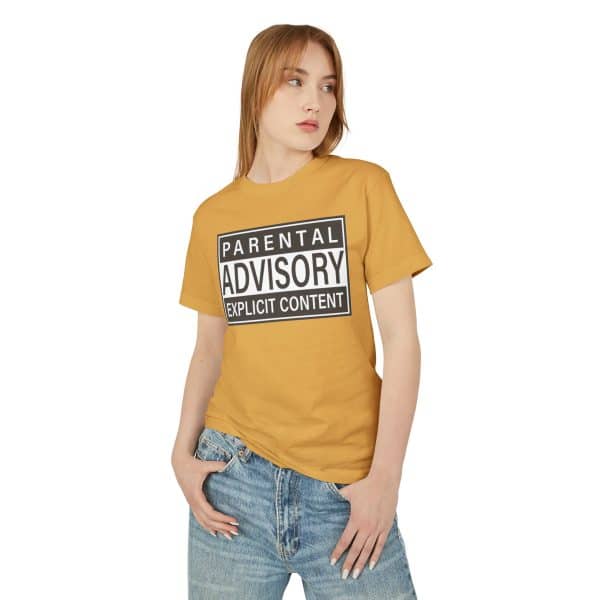 Parental Advisory Explicit Content Unisex Garment-Dyed Heavyweight Cotton Tee - Image 8