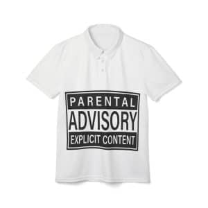 Parental Advisory Explicit Content Unisex Polo Shirt (AOP)
