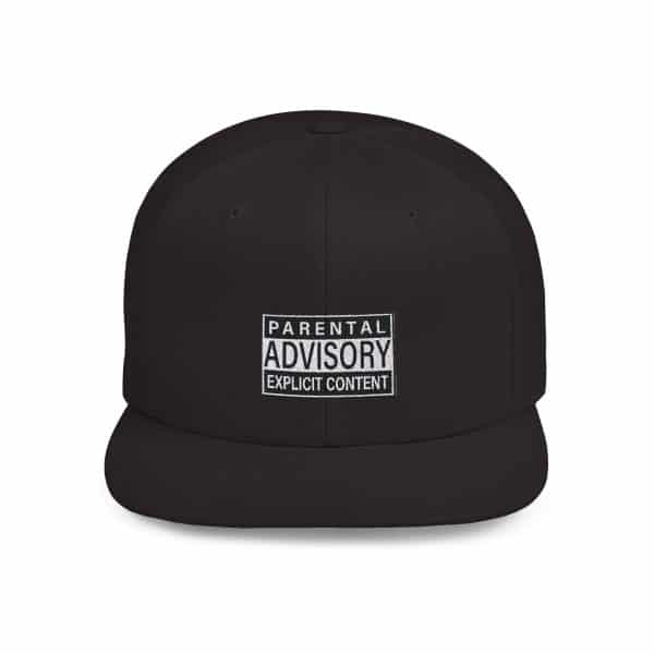 Parental Advisory Explicit Content Flat Bill Snapback - Image 19