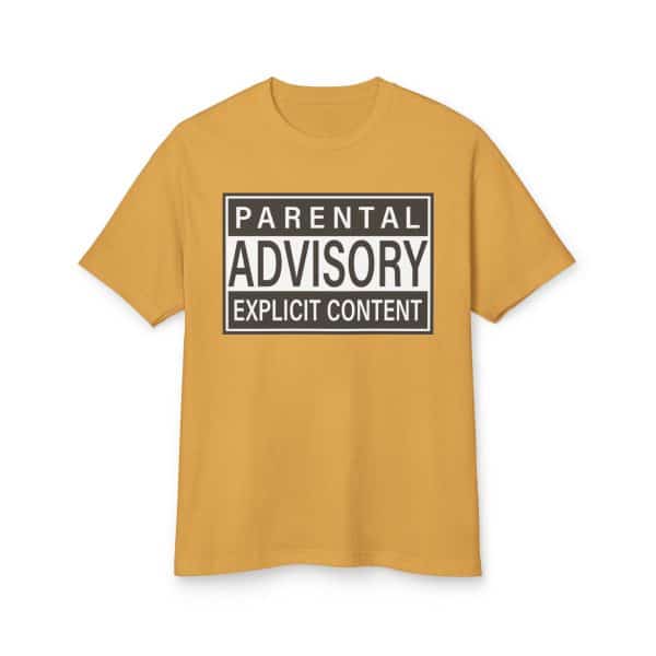 Parental Advisory Explicit Content Unisex Garment-Dyed Heavyweight Cotton Tee - Image 5