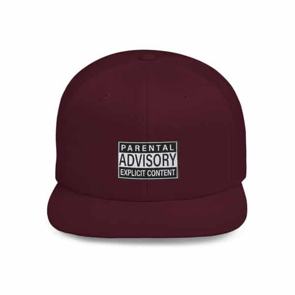 Parental Advisory Explicit Content Flat Bill Snapback - Image 31
