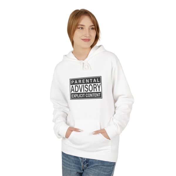 Parental Advisory Explicit Content Unisex Midweight Softstyle Fleece Hoodie - Image 3