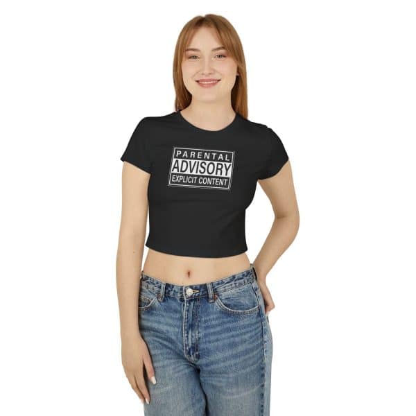 Parental Advisory Explicit Content Women's Baby Tee - Image 7