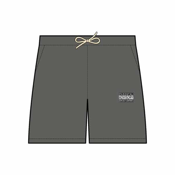 Parental Advisory Explicit Content Unisex Garment-Dyed Lightweight Fleece Sweat Shorts - Image 3