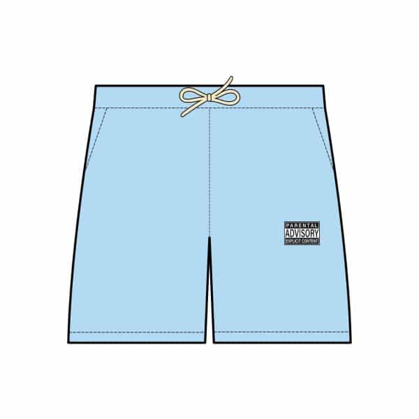Parental Advisory Explicit Content Unisex Garment-Dyed Lightweight Fleece Sweat Shorts - Image 4