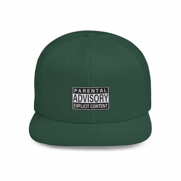 Parental Advisory Explicit Content Flat Bill Snapback - Image 4