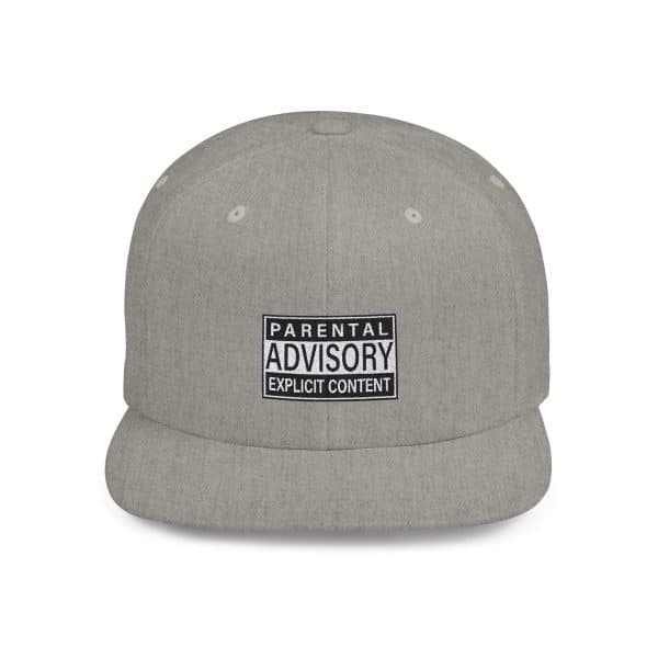 Parental Advisory Explicit Content Flat Bill Snapback - Image 25