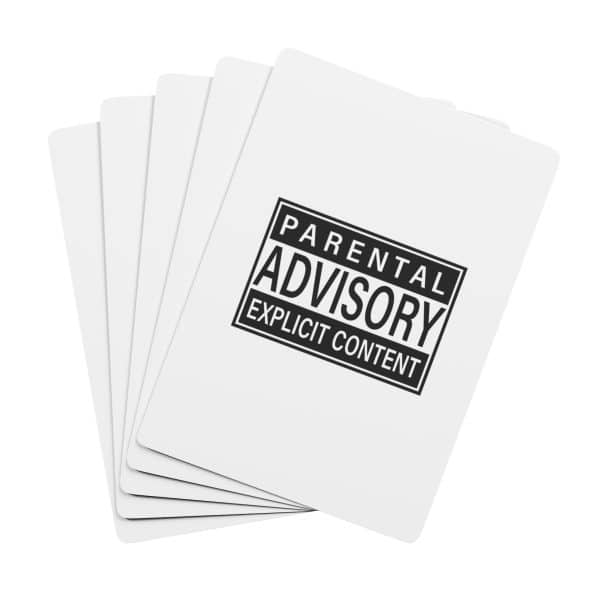 Parental Advisory Explicit Content Poker Playing Cards - Image 3