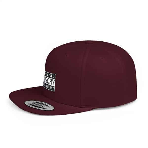 Parental Advisory Explicit Content Flat Bill Snapback - Image 33