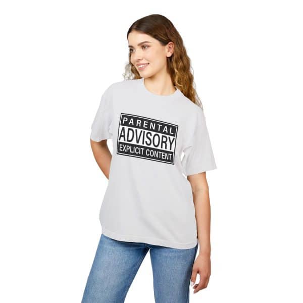 Parental Advisory Explicit Content Unisex Urban Heavy Tee - Image 7