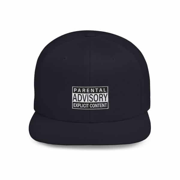 Parental Advisory Explicit Content Flat Bill Snapback - Image 7