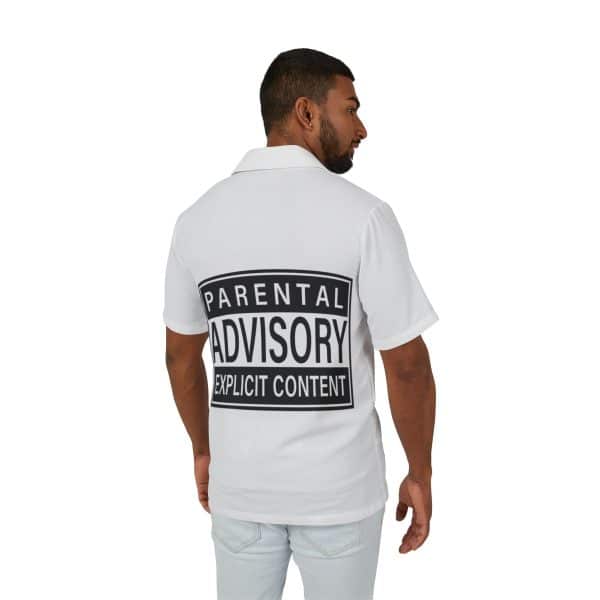 Parental Advisory Explicit Content Men's Hawaiian Camp Shirt (AOP) - Image 4