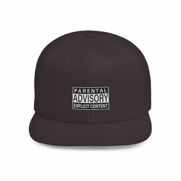 Parental Advisory Explicit Content Flat Bill Snapback - Image 28