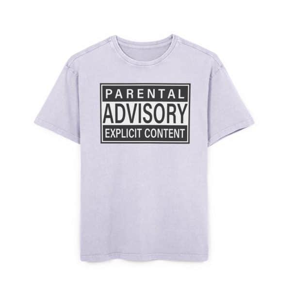 Parental Advisory Explicit Content Men's Acid Washed Heavy Oversize Tee - Image 17