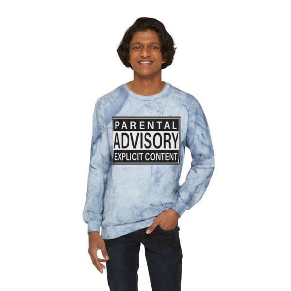 Parental Advisory Explicit Content Unisex Color Blast Crewneck Sweatshirt - Image 15
