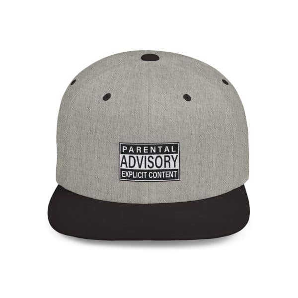 Parental Advisory Explicit Content Flat Bill Snapback - Image 22