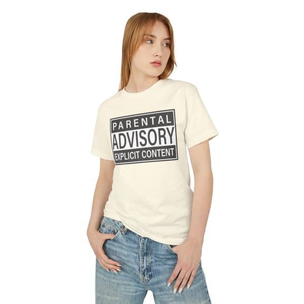 Parental Advisory Explicit Content Unisex Garment-Dyed Heavyweight Cotton Tee - Image 4