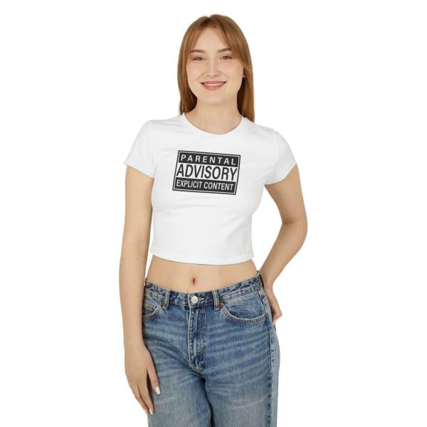 Parental Advisory Explicit Content Women's Baby Tee - Image 3