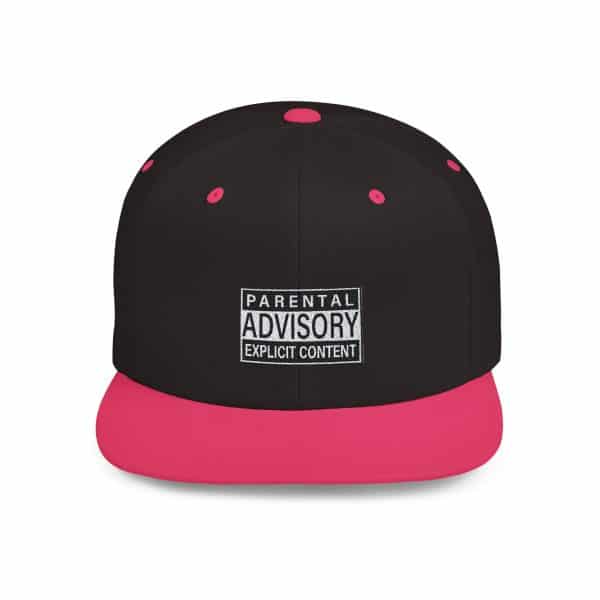 Parental Advisory Explicit Content Flat Bill Snapback - Image 34