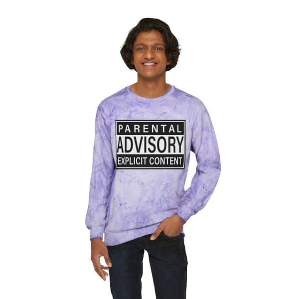 Parental Advisory Explicit Content Unisex Color Blast Crewneck Sweatshirt - Image 19
