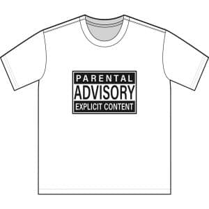 Parental Advisory Explicit Content Unisex Sueded T-Shirt