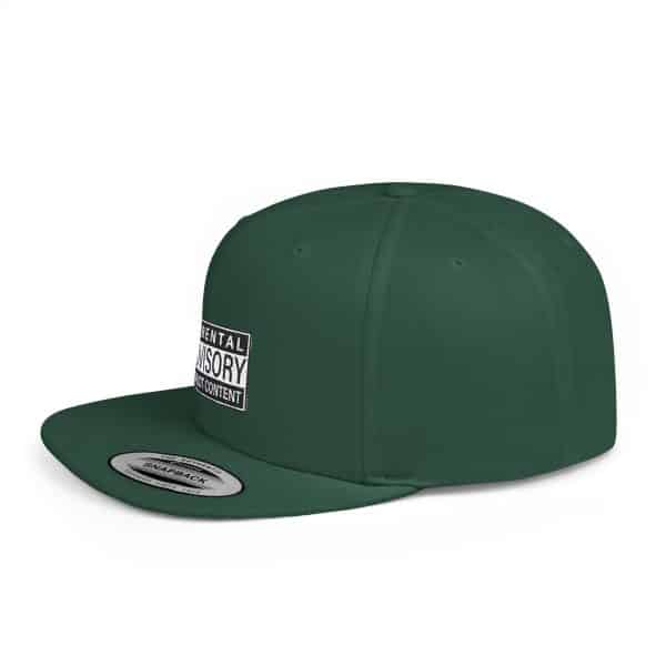 Parental Advisory Explicit Content Flat Bill Snapback - Image 6