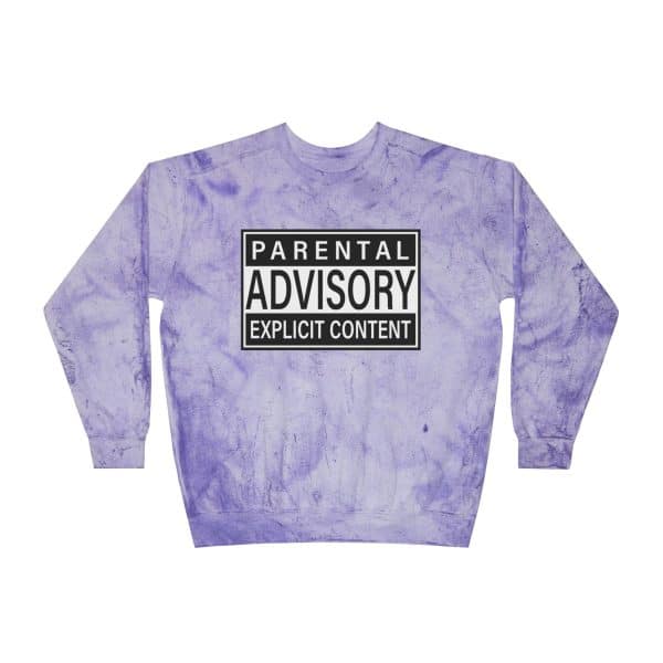 Parental Advisory Explicit Content Unisex Color Blast Crewneck Sweatshirt - Image 17