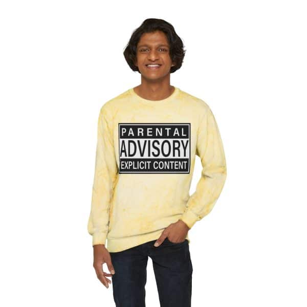 Parental Advisory Explicit Content Unisex Color Blast Crewneck Sweatshirt - Image 3