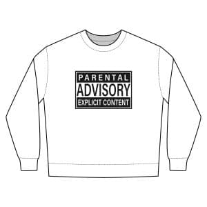 Parental Advisory Explicit Content Unisex Urban Crewneck Sweatshirt