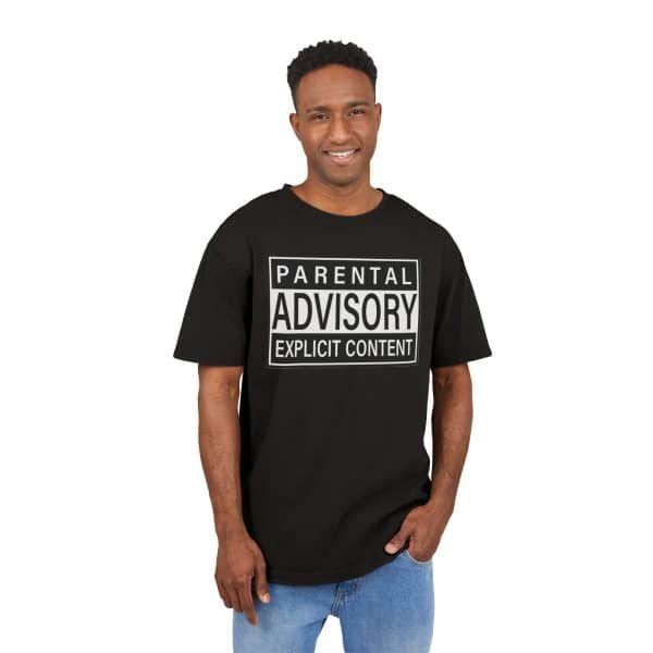 Parental Advisory Explicit Content Men's Acid Washed Heavy Oversize Tee - Image 3