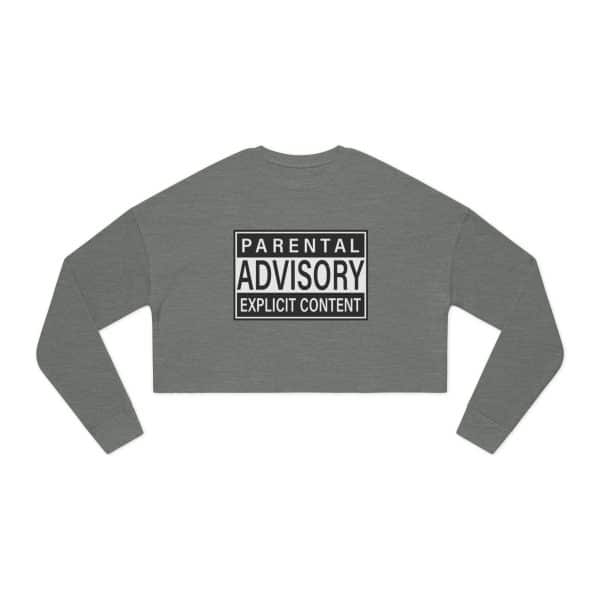 Parental Advisory Explicit Content Women's Cropped Sweatshirt - Image 5