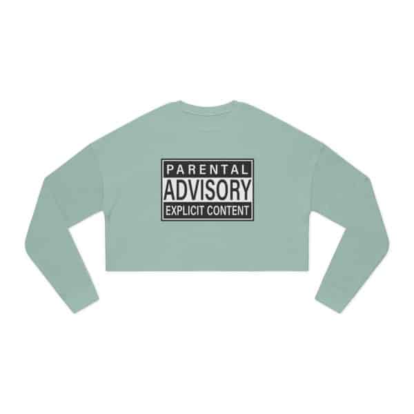 Parental Advisory Explicit Content Women's Cropped Sweatshirt - Image 13