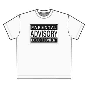 Parental Advisory Explicit Content Unisex Freestyler Dry Handfeel Heavy Tee