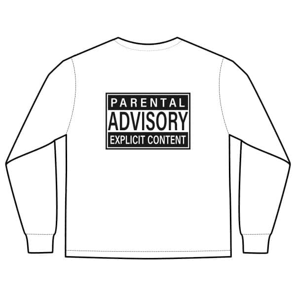 Parental Advisory Explicit Content Unisex Long Sleeve Pocket T-Shirt - Image 2