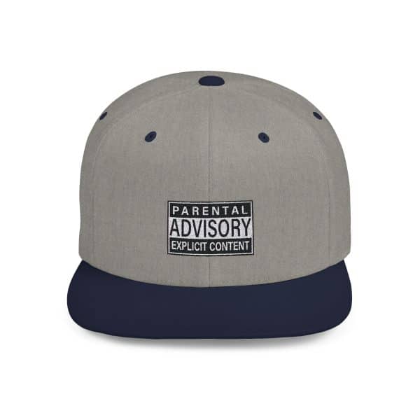 Parental Advisory Explicit Content Flat Bill Snapback - Image 10