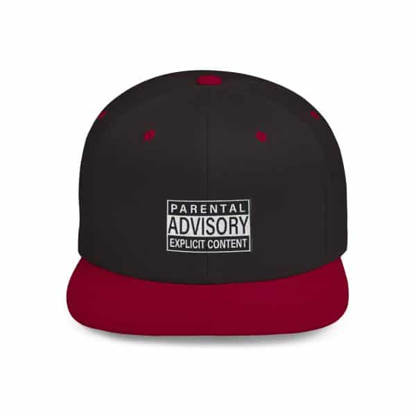 Parental Advisory Explicit Content Flat Bill Snapback - Image 37