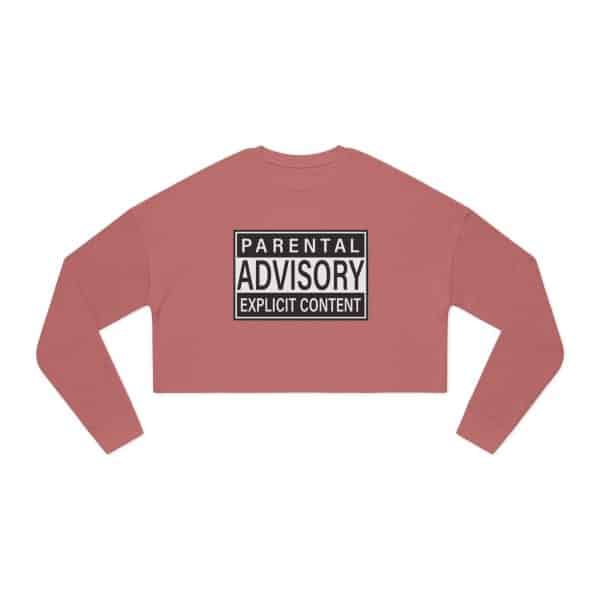 Parental Advisory Explicit Content Women's Cropped Sweatshirt