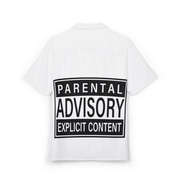 Parental Advisory Explicit Content Unisex Hawaiian Button-Down Shirt (AOP) - Image 6